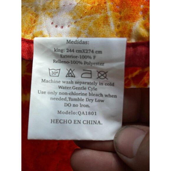 Jessy Home quilt comforter & shams king set of 3 Christmas Santa Reindeer READ - Picture 9 of 10